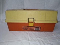 1980s Plano 2 Tier Fishing Tackle Box Model 5520 Great Condition (Empty)