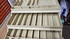 Vintage PLANO Systems 6803 Three 3 Tray Tackle Box Green