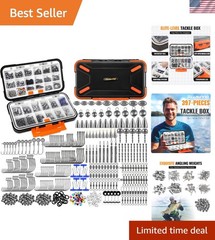 397-Piece Fishing Gear Set in Weatherproof Tackle Box – Perfect Gift!