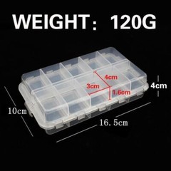 20 Compartments Tackle Box Tackle Utility Plastic Storage organizer 16.5x10x4cm