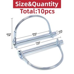 10 Pcs Shaft Locking Pin 5/16 Inch Safety Coupler Pin Arch Wire Lock Pin for …