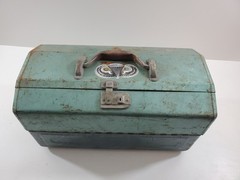 Vintage Large Old Walton Tackle Box Full Lures Reels Crankbaits Fishing