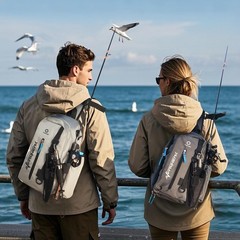 yuzhiyuan Fishing Sling Bag with Rod Strap, Small Fishing Bag Portable & Lightwe