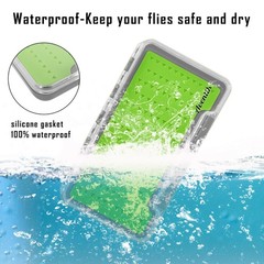 Aventik Waterproof Fly Fishing Box â€“ Slim Silicone Fly Case with Clear ABS Li