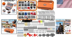 343pcs Fishing Hooks and Weights//