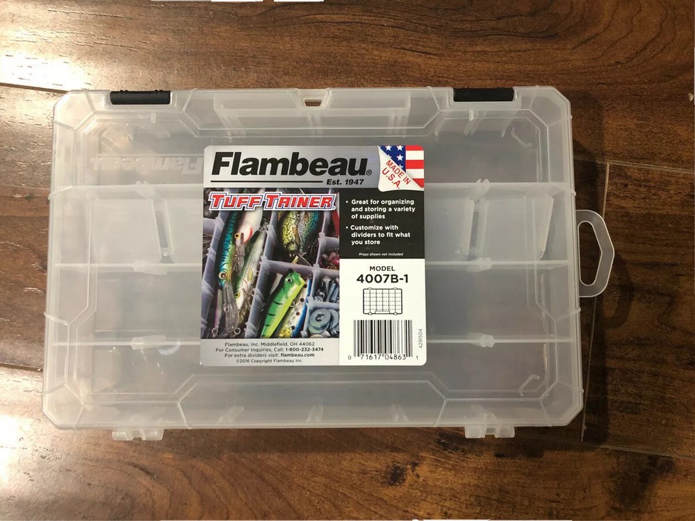 Flambeau TUFF-TAINER Organizer W/ Dividers 4007B-1 Model Made In USA