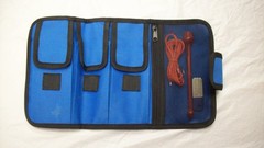 Eagle Claw Lazer blue nylon roll-up Jason Christie tool kit pouch case