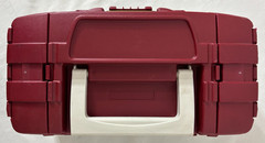 USED PLANO RED & WHITE TACKLE BOX MODEL 6201 ONE TRAY CANTILEVER FISHING GEAR