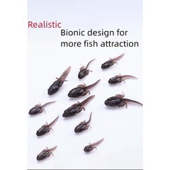 Soft Lure Tadpole Bait for Bass Fishing Topwater Floating with Realistic Design