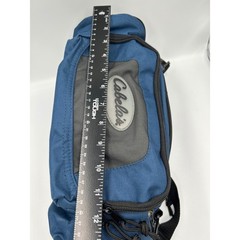 Cabelas Blue Fishing Tackle Waist Pack Hip Bag Multiple Zipper Pockets Outdoor