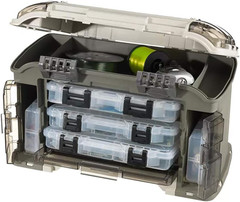 Elite Series Ultimate Angled Tackle System, Graphite & Sandstone, Includes 6 Sto