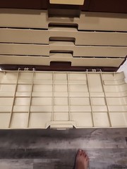 Plano Model 758 Large Tackle Box Storage Fishing 4-drawer Deep top USA Clean