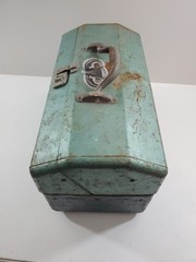 Vintage Large Old Walton Tackle Box Full Lures Reels Crankbaits Fishing