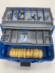 New Tackle Box With Hooks Swivels And More