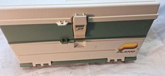 Vintage Plano 707 Tackle Box Tan/Green Made in USA two drawer plus top storage