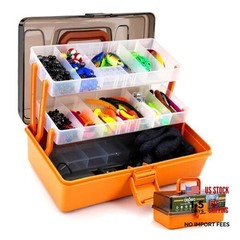 Large 3-Layer Fishing Tackle Box with Tackle Included, All-in-One 417 Pcs