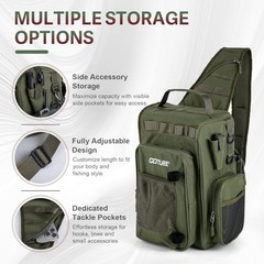 OpenSide Tactical Small bag with 3600 trays Green Bag + Fishing Boxes(handle)