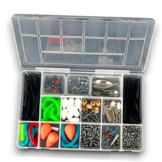 Tackle Box Organizer with 13 Compartments – Clear Plastic Storage Box with