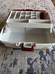 Plano Tackle Box HardCase Fold Flip Top Model 6102 USA Fishing Plastic Hinge