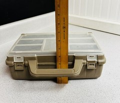 Lid Locker Fishing Tackle Box Tiered With Dividers And Handle Vintage