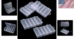 Lightweight 4-Pack Clear Fishing Tackle and Jewelry Organizer with Snap Closure
