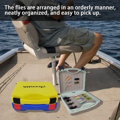 Aventik Streamer Fly Box – Large Click Lock Fly Fishing Box with Grip Foam fo…