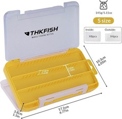 THKFISH Double Sided Fishing Tackle Storage Box Fishing Lure Organizer Case US