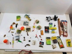 Vintage Large Old Walton Tackle Box Full Lures Reels Crankbaits Fishing