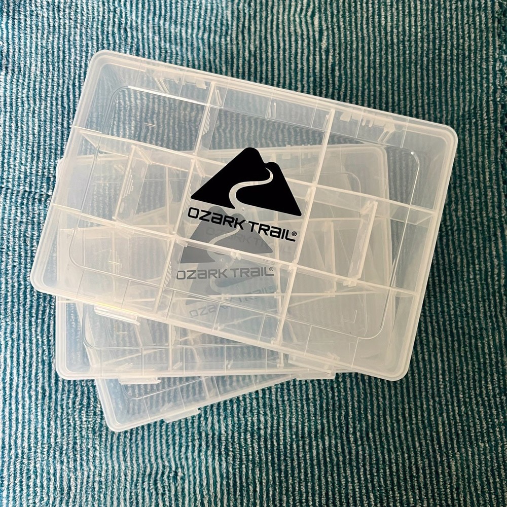 Ozark Trail Tackle Organizer Fishing Tackle Box Container with Dividers New