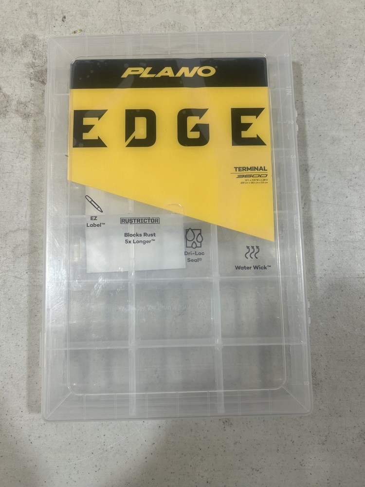 Plano EDGE 3600 Terminal Tackle Storage, Gray and Yellow, Includes 10 Hook…