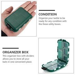 2Pcs Reusable Fishing Bait Box Durable Plastic Fishing Tackle Storage Organizer