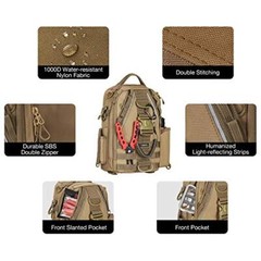 Travel X Fishing Tackle Bag – Water-Resistant Fishing Storage Standard Khaki