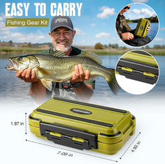 187/343Pcs Fishing Accessories Kit, Organized Fishing Tackle Box with Tackle Inc