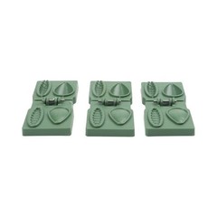 Green PP Fishing Bait For For mold Press 3pcs 48x40x17mm for DIY Bait Kits