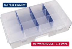 7004R Tuff Tainer, Fishing Tackle Tray Box, Includes [9] Zerus, 16 Compartments
