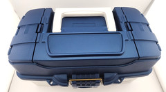 Plano 2-Tray Tackle Box with Dual Top Access, Blue Metallic/Off White, Premium