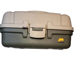 Plano Tackle Box 6102 2 Tier Fold Out Tray Fishing Gear Made in USA