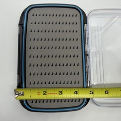 Waterproof XL Fly Box DoubleSided, Clear Lid, Easy Grip Foam