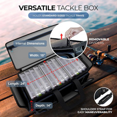 Fishing Tackle Bag – Salt Water Resistant Fishing Bag, 1000D PVC Waterproof Mate