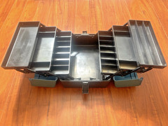 Fish N Chum Cantilever Deluxe 6 Tray Fishing Tackle Box Vintage USA Made – READ