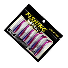 Multi-Color Soft Bait with T-Tail Movement 6pc TPR 30g for River Fishing