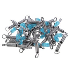 20Pcs Reusable Silicone Fishing Line Spacers Silver Quick Assembly Fishing Tools