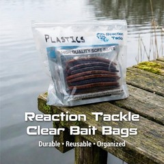 Clear Bait Bags for Soft Plastics, 11″ x 9.5″, Resealable Fishing Organizer P…