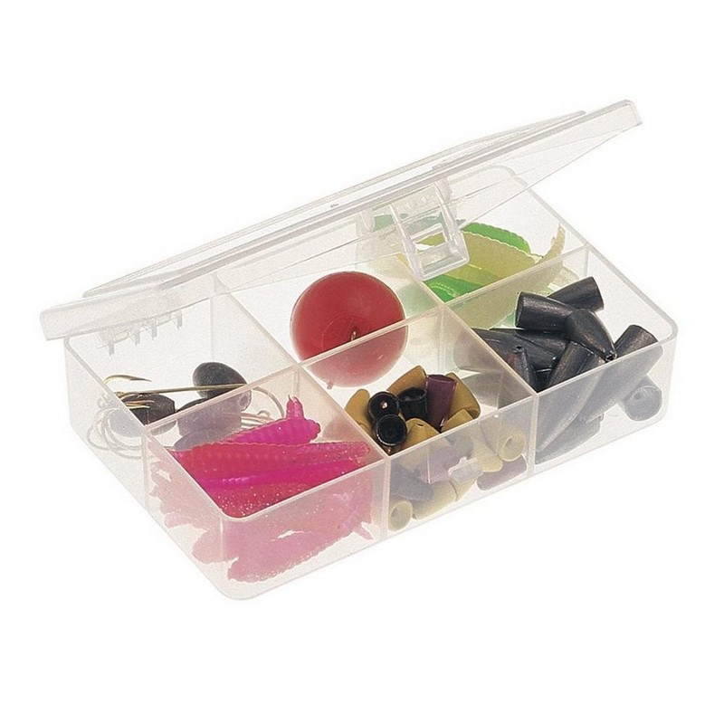 Plano 344860 3400 Series 6-Compartment StowAway Utility Tackle Box – Clear
