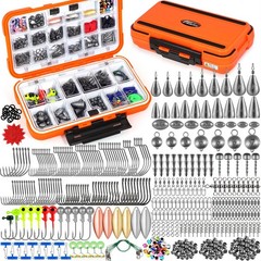 PLUSINNO Fishing Gear Accessories Kit, 449PCS Tackle Box with Included, Hooks