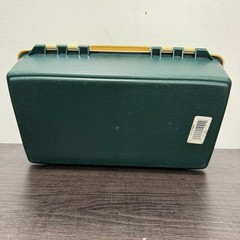 Plano Tackle Box Green Tan Vintage 4100 1980’s Storage Case Made USA 1 Tray