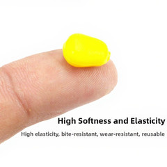 Floating Yellow Corn Artificial Fishing Baits 50pcs TPR Soft Scented for Carp