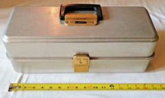 Vintage UMCO 175A Aluminum 3-Tray Tackle Box With Contents