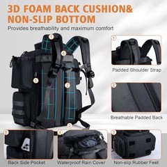 Fishing Backpack 900D Oxford Fabric&Insulation D1:black With 4 Tackle Boxes