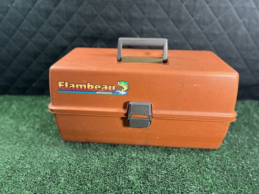 Flambeau Adventurer Vintage Tackle Box. Orange Trays
